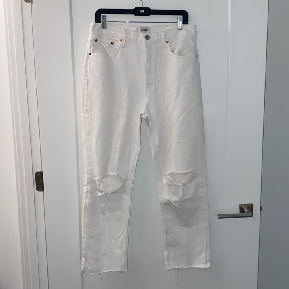 Re/Done High Rise Straight Leg Jean